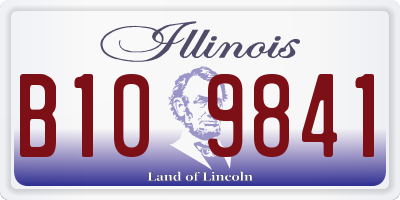 IL license plate B109841