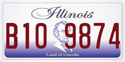 IL license plate B109874