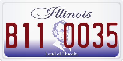 IL license plate B110035