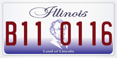 IL license plate B110116
