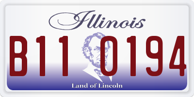 IL license plate B110194