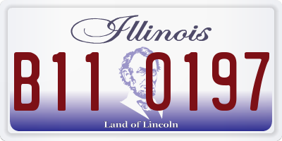 IL license plate B110197