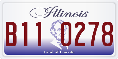 IL license plate B110278