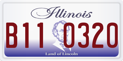 IL license plate B110320