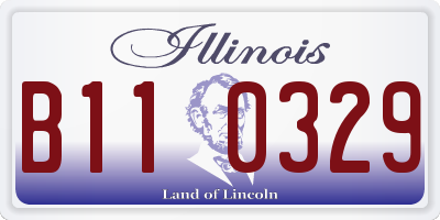 IL license plate B110329