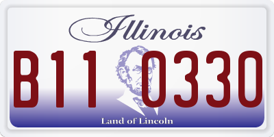 IL license plate B110330