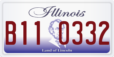 IL license plate B110332