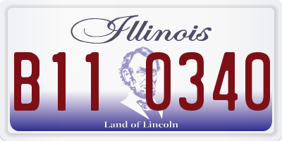 IL license plate B110340
