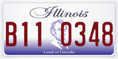 IL license plate B110348