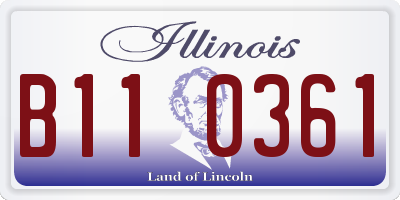 IL license plate B110361