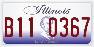 IL license plate B110367