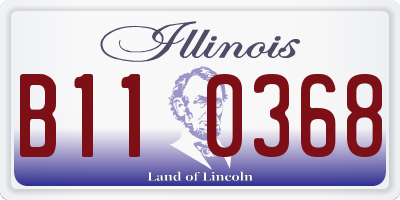 IL license plate B110368