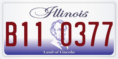 IL license plate B110377
