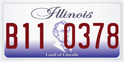 IL license plate B110378