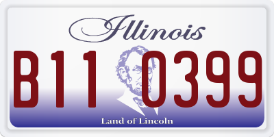 IL license plate B110399