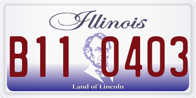 IL license plate B110403