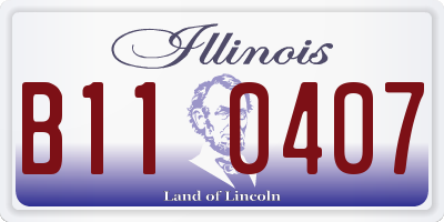 IL license plate B110407