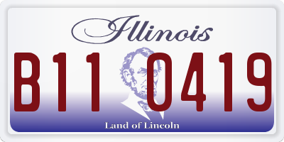IL license plate B110419
