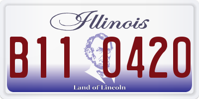 IL license plate B110420