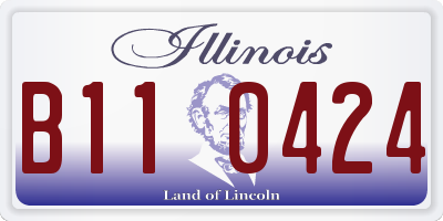 IL license plate B110424