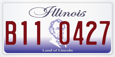 IL license plate B110427