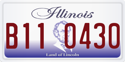 IL license plate B110430