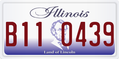 IL license plate B110439
