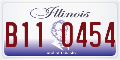 IL license plate B110454