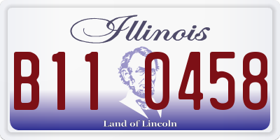 IL license plate B110458