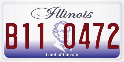 IL license plate B110472