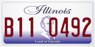IL license plate B110492