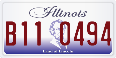 IL license plate B110494