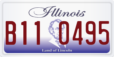 IL license plate B110495