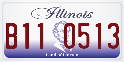 IL license plate B110513
