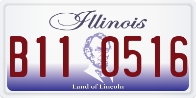 IL license plate B110516