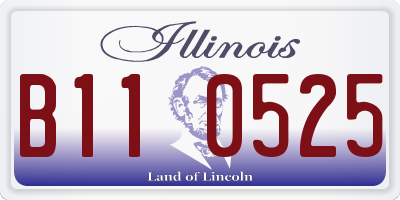 IL license plate B110525