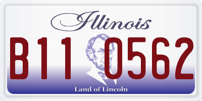 IL license plate B110562