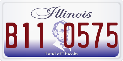 IL license plate B110575