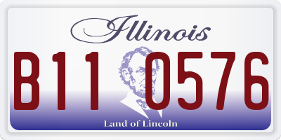 IL license plate B110576