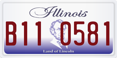 IL license plate B110581
