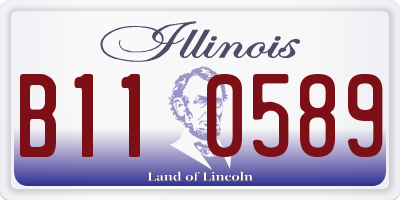 IL license plate B110589