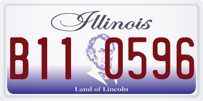IL license plate B110596