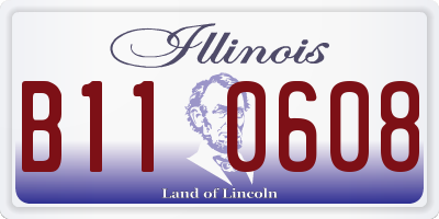 IL license plate B110608