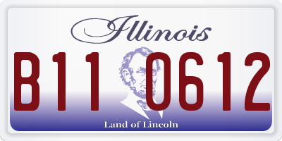 IL license plate B110612