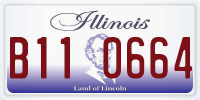IL license plate B110664