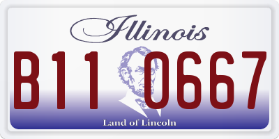 IL license plate B110667