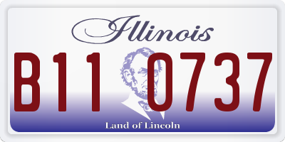 IL license plate B110737