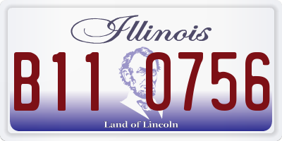 IL license plate B110756
