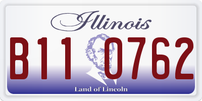 IL license plate B110762