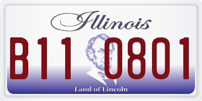 IL license plate B110801